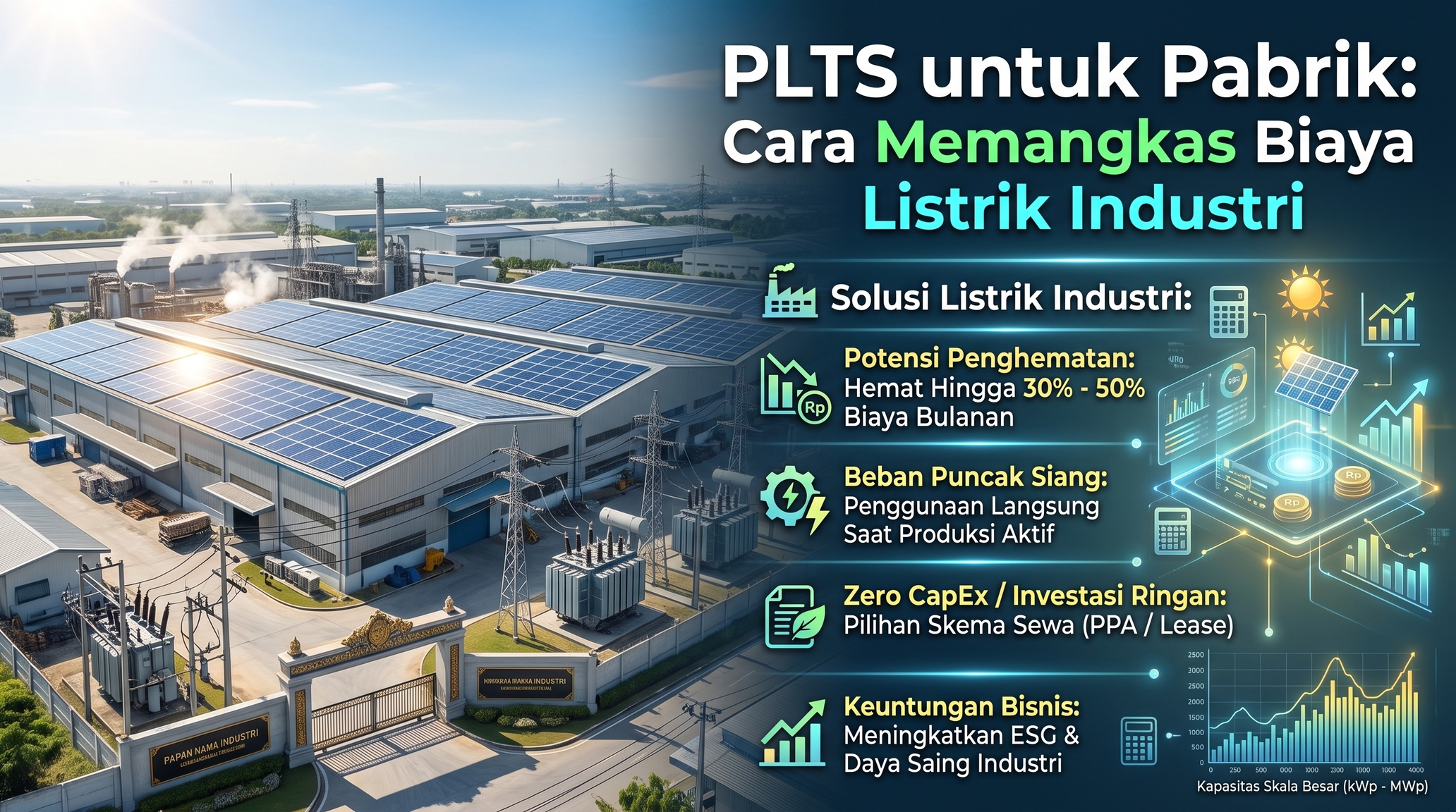 PLTS untuk Pabrik: Cara Memangkas Biaya Listrik Industri